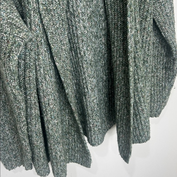 CAbi Travel Cardigan Green Heathered Knit Shawl Collar 3892 Size Small - Picture 12 of 16